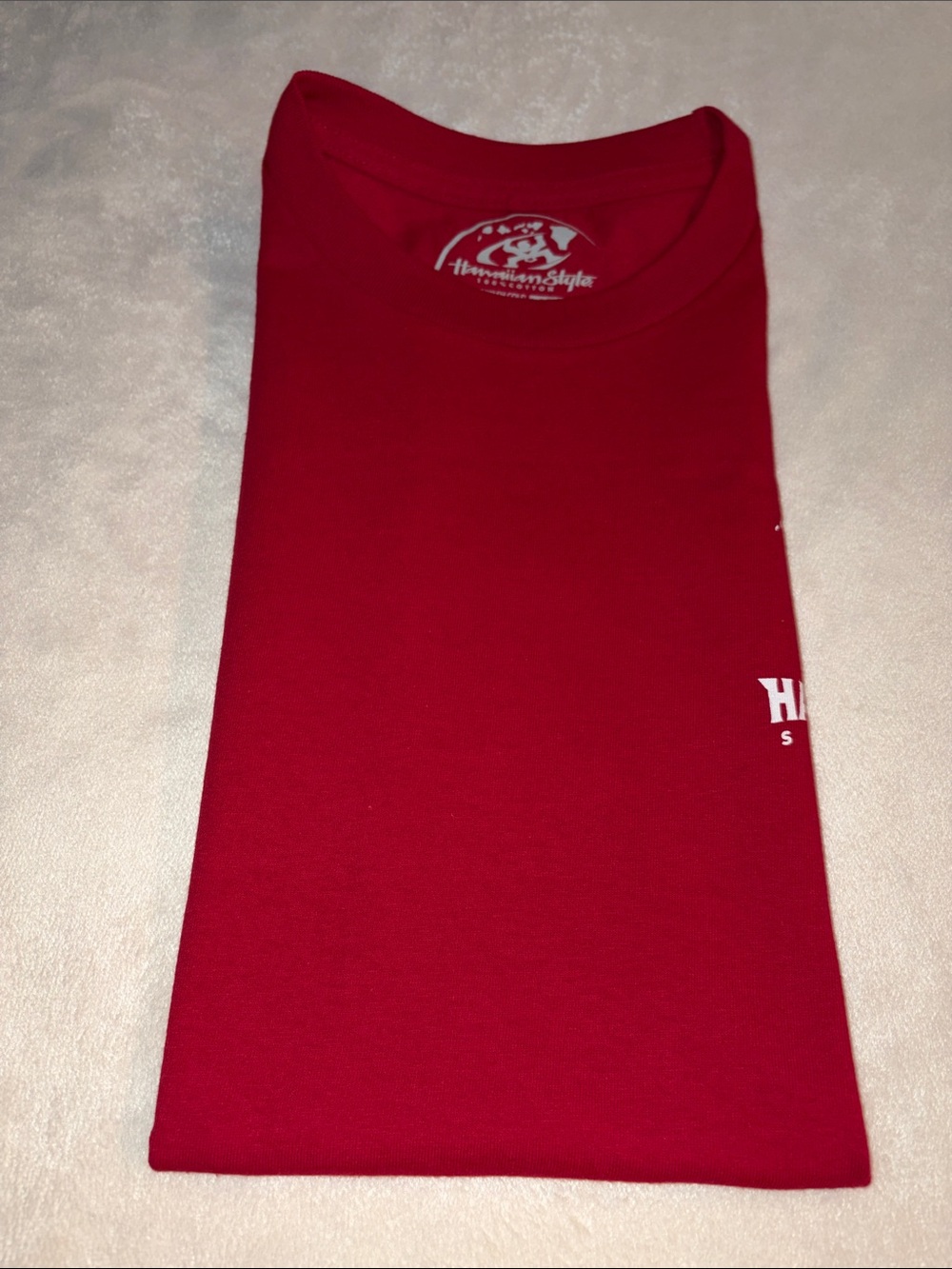 Hawaiian Style Red Graphic Tee Size Medium